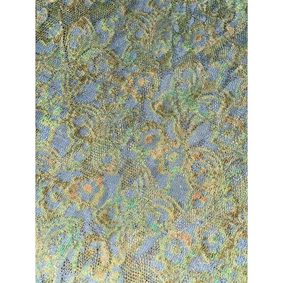 20X Women Medium Blouse Top Button up Y2K Buffy Lace Floral Flare Sleeve - Picture 6 of 6